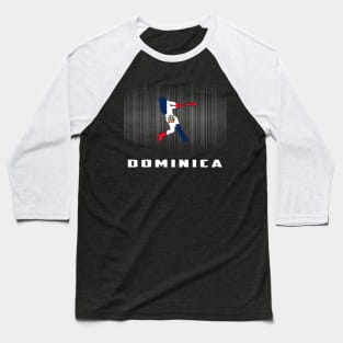 Dominica Retro Baseball Design I Love Dominican Men Women Baseball T-Shirt